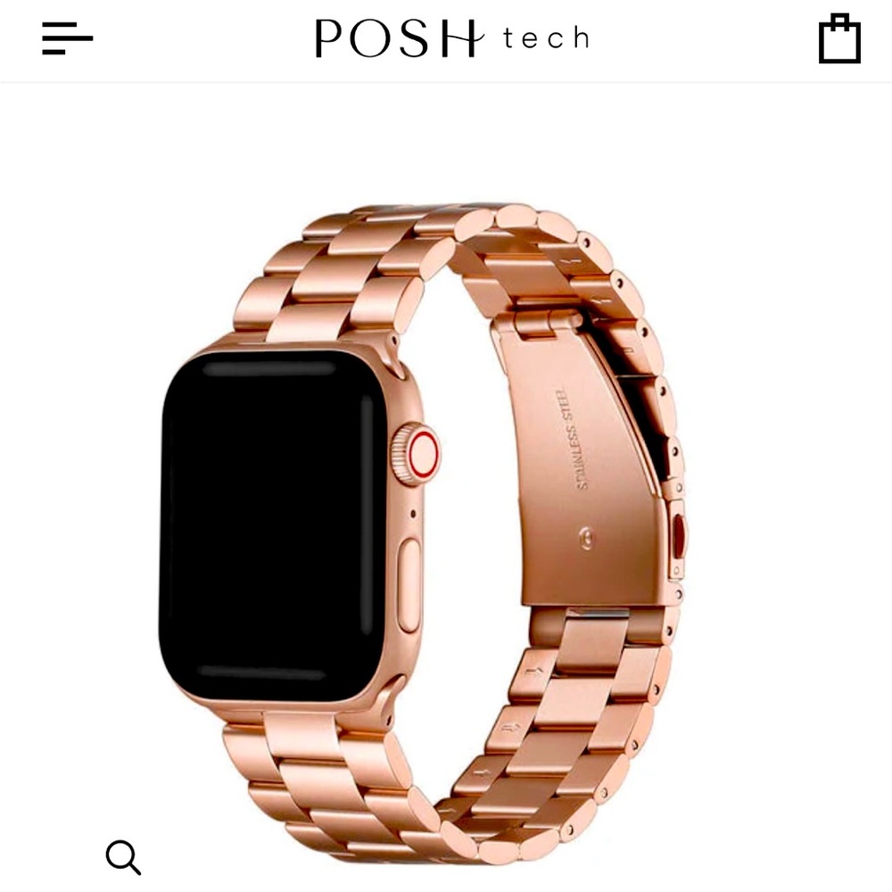 Posh Tech rose gold Apple Watch band 42/44 mm